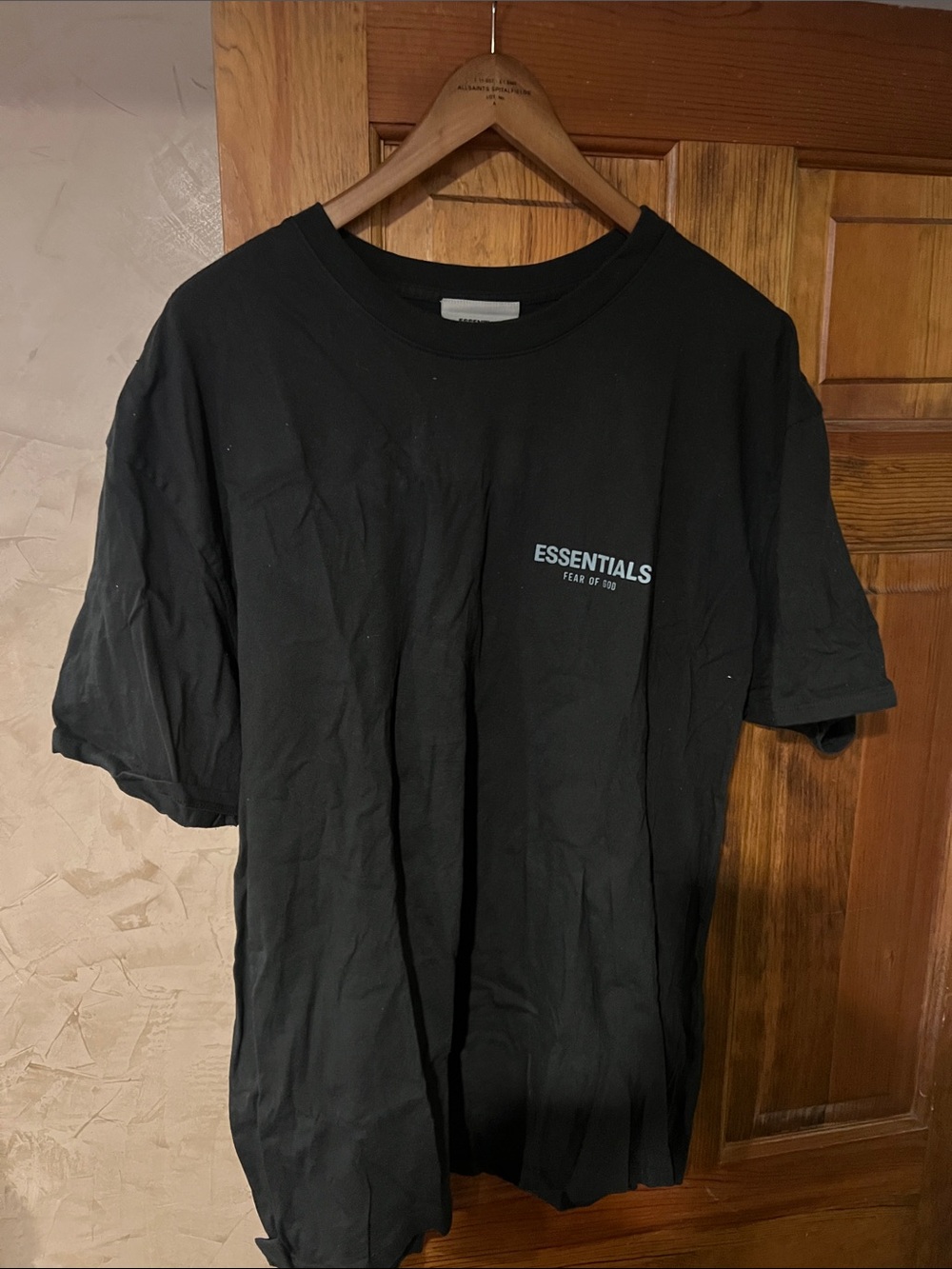 Essentials Men's Black Short Sleeve Logo Tee